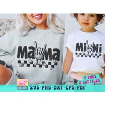 mama mini svg png mama mini retro png, mommy and me svg, mama shirt designs, mama mini cut file, mom shirt svg, mom mama