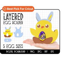 chick egg holder svg, easter egg svg, easter egg holder template, egg stand template svg, dxf, easter egg cut file, east