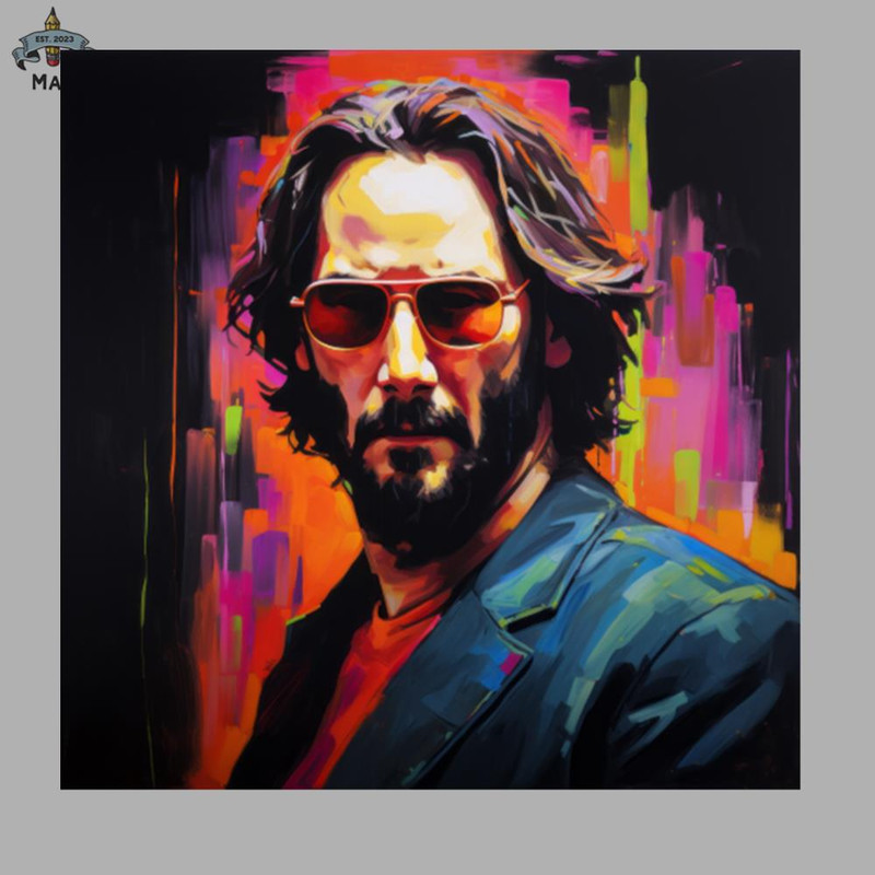 ML0908694-Neon Keanu Reeves with sunglasses Sublimation PNG Download.jpg