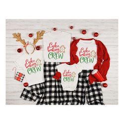 cookie baking crew shirts, xmas family matching tee, family holiday t-shirt, christmas baking team, gift for xmas family