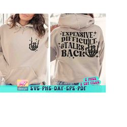 expensive difficult and talks back svg png, expensive difficult svg, expensive and difficult png, skeleton hand, trendy
