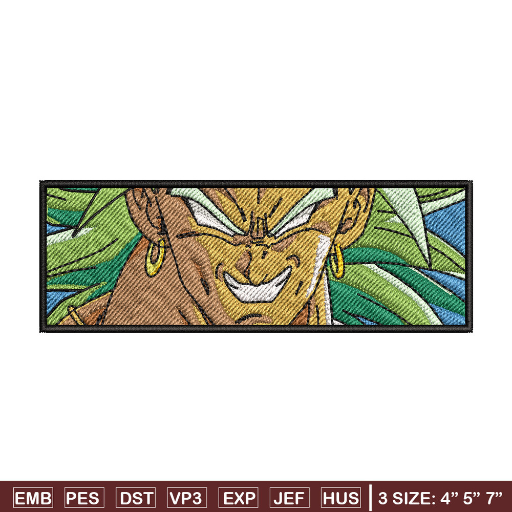 Broly box embroidery design, Dragonball embroidery, Anime design, Embroidery shirt, Embroidery file, Digital download.jpg