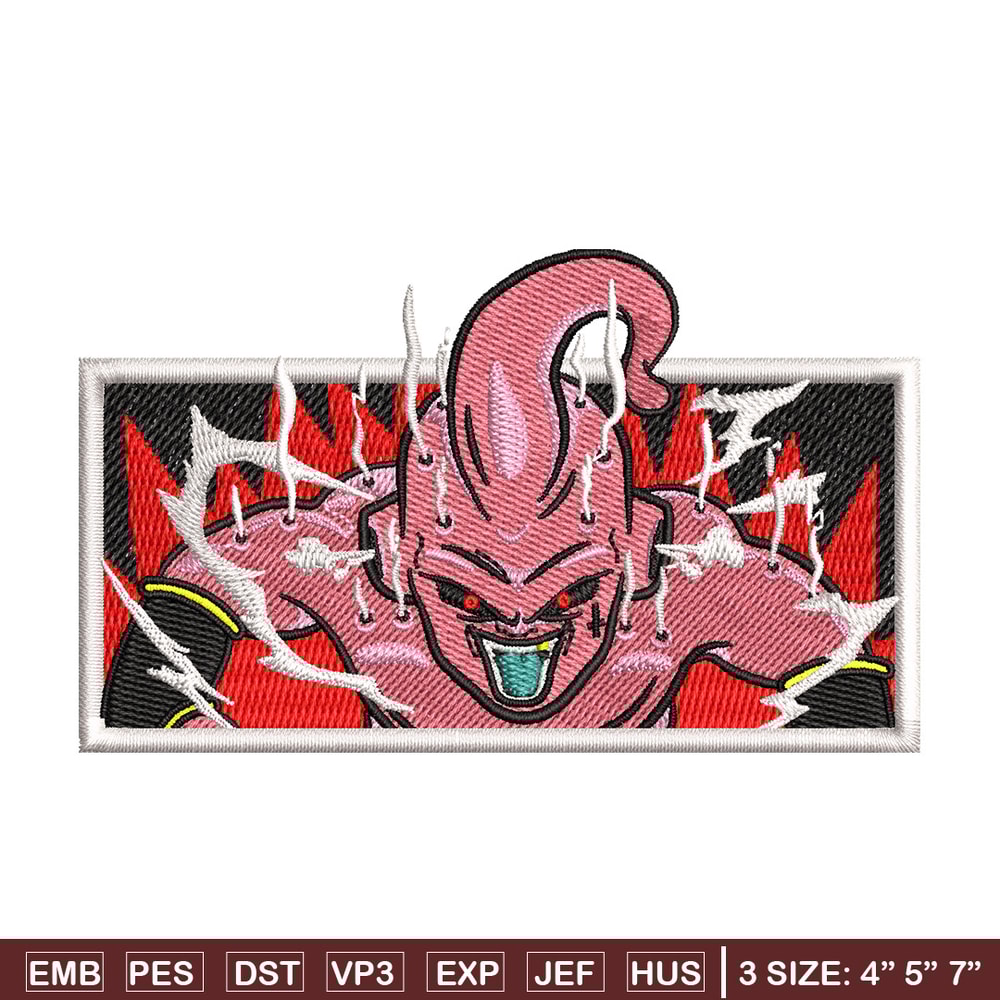 Buu box embroidery design, Dragonball embroidery, Anime design, Embroidery shirt, Embroidery file, Digital download.jpg