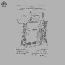 sewing machine patent black sublimation png download