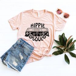hippie soul shirt , hippie bus shirt, novelty shirt , hippie shirt , boho shirt , hippie graphic tee