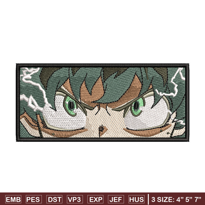 Deku eyes embroidery design, Mha embroidery, Anime design, Embroidery shirt, Embroidery file, Digital download.jpg