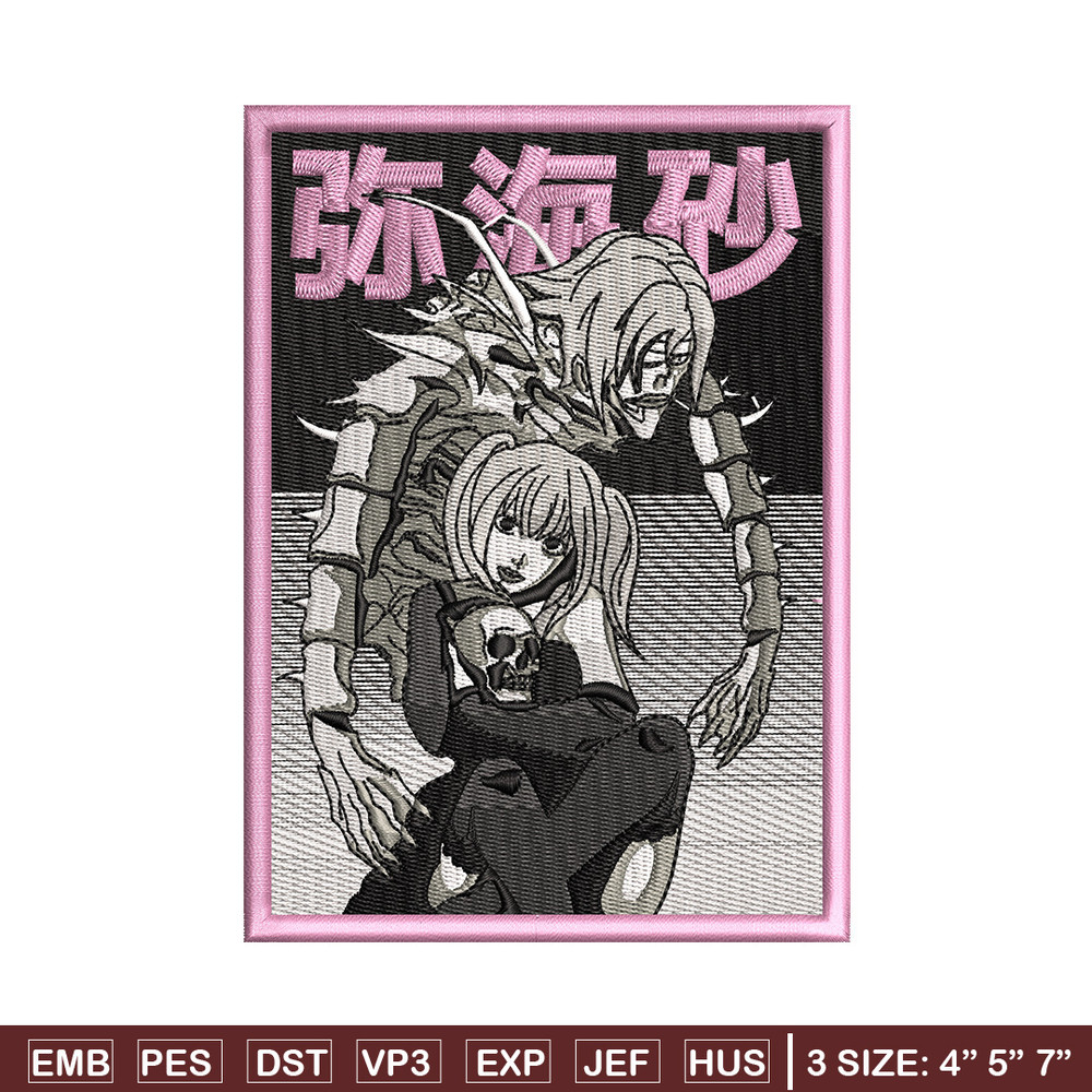 Demon rem embroidery design, Death note embroidery, Anime design, Embroidery shirt, Embroidery file, Digital download.jpg