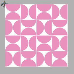 pink on white mid century modern geometric shapes sublimation png download