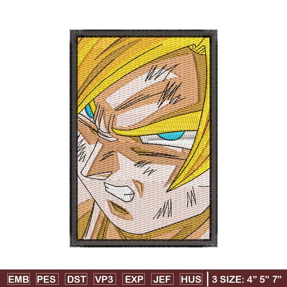 Goku frame embroidery design, Dragonball embroidery, Anime design, Embroidery shirt, Embroidery file, Digital download.jpg