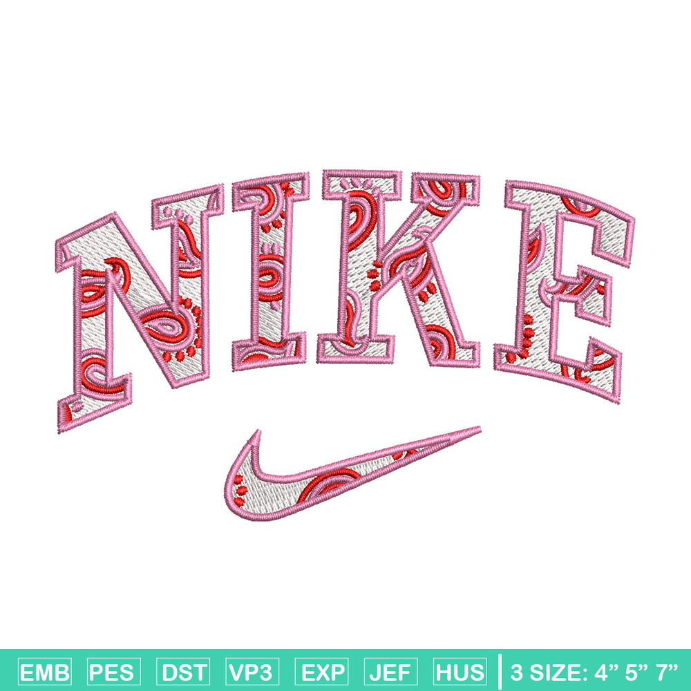 Nike pink embroidery design, Nike embroidery, Emb design, Embroidery shirt, Embroidery file, Digital download.jpg