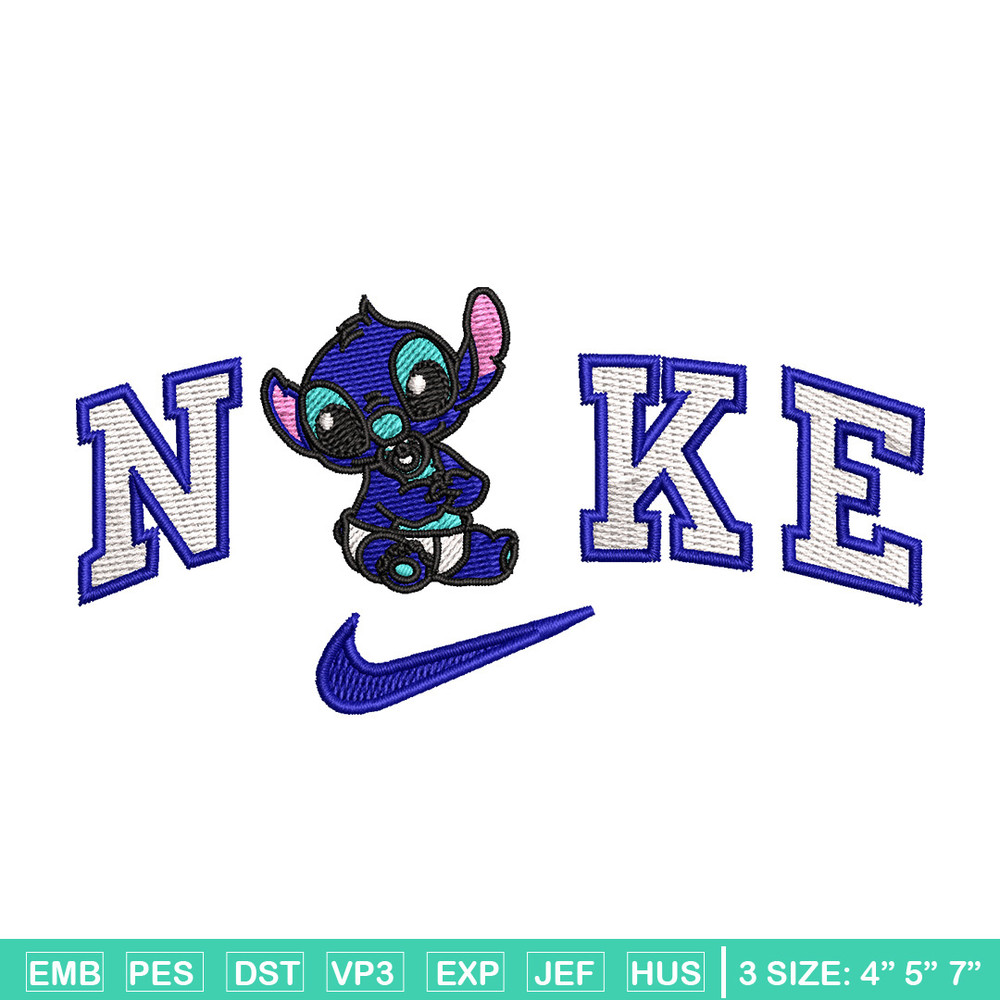 Nike stitch baby embroidery design, Stitch embroidery, Nike design, Embroidery file,Embroidery shirt, Digital download.jpg