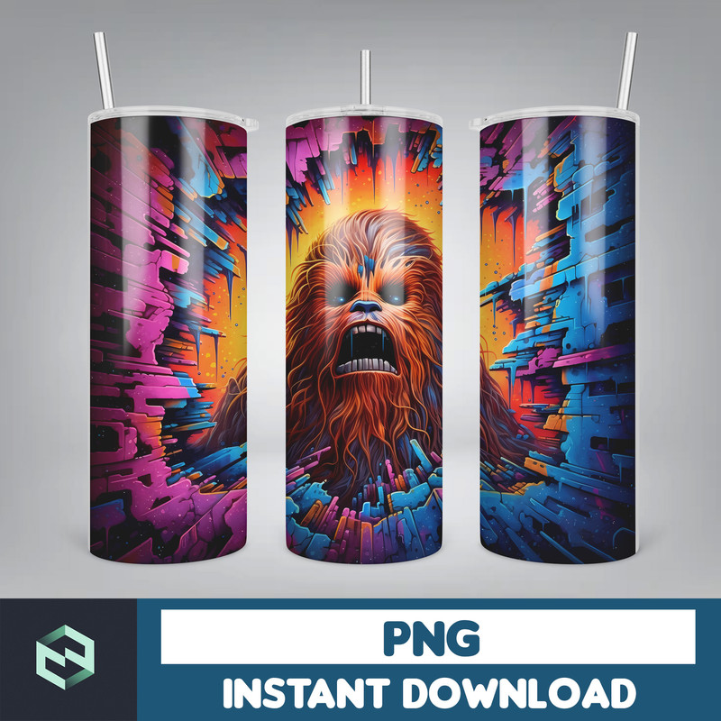 Cartoon and super hero Tumbler Wrap Png, 3D Tumbler Design Skinny Sublimation, Digital Download (11).jpg