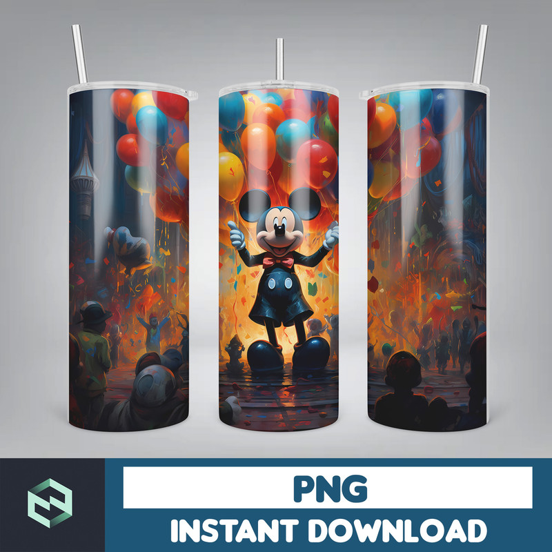 Cartoon and super hero Tumbler Wrap Png, 3D Tumbler Design Skinny Sublimation, Digital Download (63).jpg