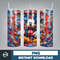 Cartoon and super hero Tumbler Wrap Png, 3D Tumbler Design Skinny Sublimation, Digital Download (67).jpg