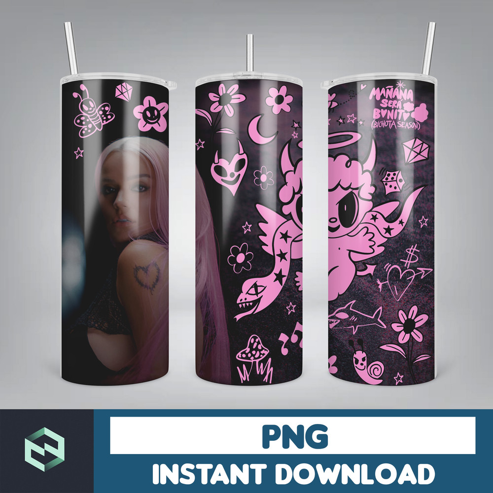 Bichota season Karol G tumbler wrap, Skinny tumbler 20 oz, my ex was right tomorrow will be beautiful wrap, Karol G DIGITAL only (1).jpg