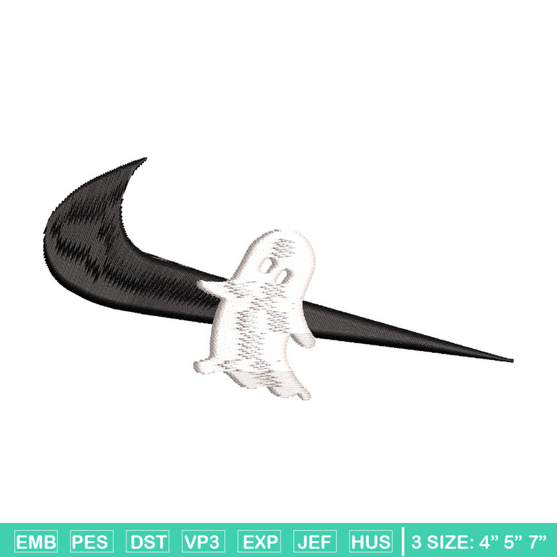 Nike x ghost embroidery design, Horror embroidery, Nike design, Embroidery shirt, Embroidery file,Digital download.jpg