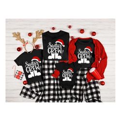 santa crew christmas shirt, christmas family shirt, christmas family pajamas, custom christmas t-shirt, matching family
