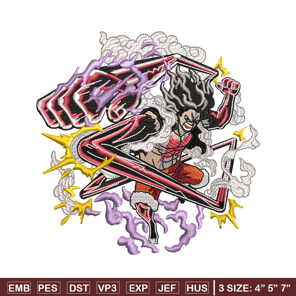 Luffy snake embroidery design, One piece embroidery, Anime design, Embroidery shirt, Embroidery file, Digital download.jpg