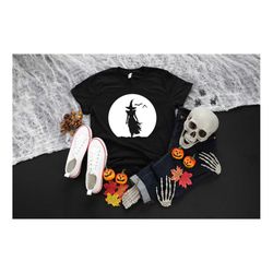 moon witch shirt, witchy halloween shirt, salem witch shirt, moon celestial tee, halloween women's shirt