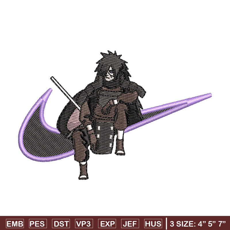 Madara x nike embroidery design, Naruto embroidery, Nike design, Embroidery shirt, Embroidery file, Digital download.jpg