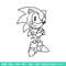Sonic black white embroidery design, Sonic embroidery, Emb design, Embroidery shirt, Embroidery file, Digital download.jpg