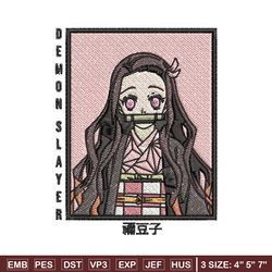 nezuko embroidery design, nezuko embroidery, embroidery shirt, embroidery file, anime design, digital download