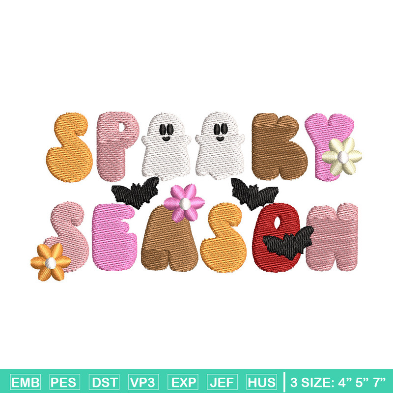 Spooky season embroidery design, Spooky embroidery, Embroidery file, Embroidery shirt, Emb design, Digital download.jpg