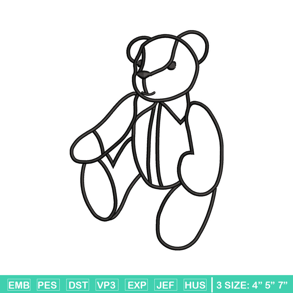 Teddy bear embroidery design, Teddy embroidery, Emb design, Embroidery shirt, Embroidery file, Digital download.jpg