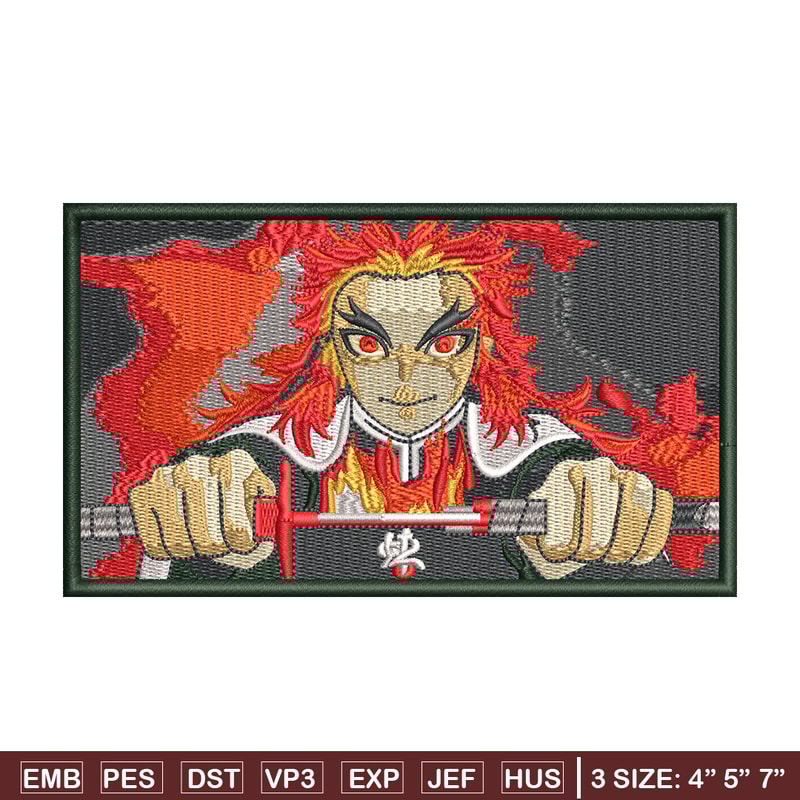 Rengoku box embroidery design, Rengoku embroidery, Anime design, Embroidery shirt, Embroidery file, Digital download.jpg