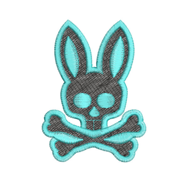 Bunny Skull Logo embroidery design, Bunny Skull embroidery, logo design, logo shirt, Embroidery shirt, Instant download.jpg