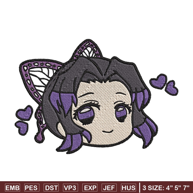 Shinobu chibi embroidery design, Shinobu embroidery, Embroidery shirt, Embroidery file, Anime design, Digital download.jpg