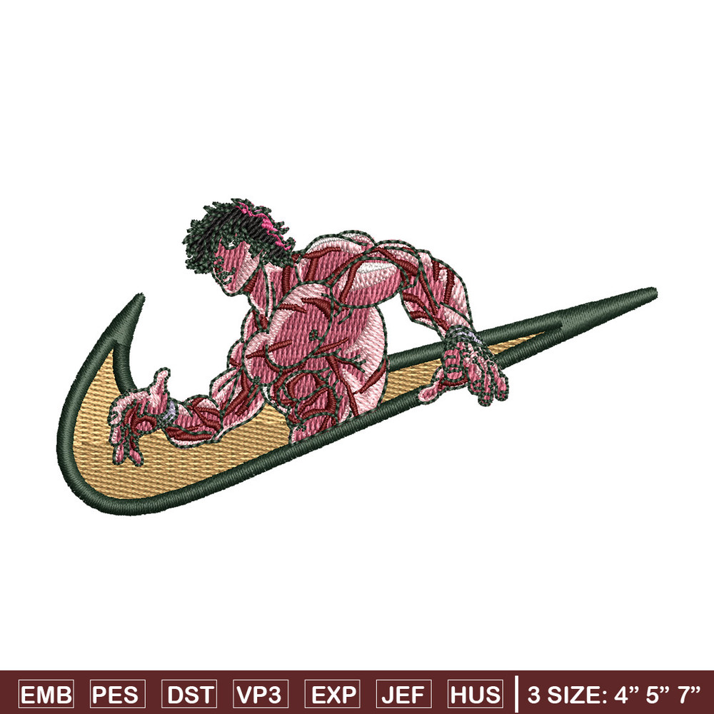 Swoosh baki embroidery design, Baki embroidery, Nike design,Embroidery file, Embroidery shirt, Digital download.jpg