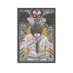 death note embroidery design, death note embroidery, embroidery file, anime design, anime shirt, digital download