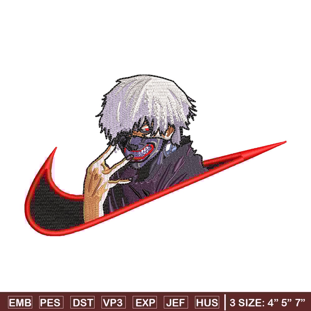 Swoosh kaneki embroidery design, Kaneki embroidery,Anime design, Embroidery file, Embroidery shirt, Digital download.jpg