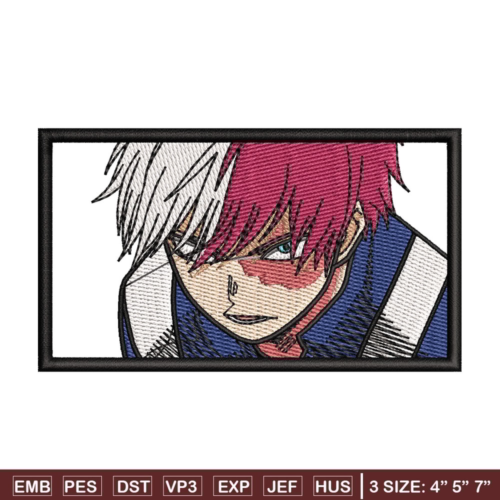 Todoroki box embroidery design, Mha embroidery, Embroidery shirt, Embroidery file, Anime design, Digital download.jpg