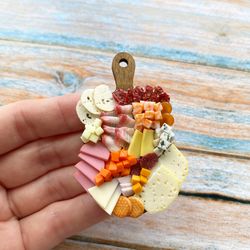 Magnet Miniature Realistic Charcuterie Cheese Board