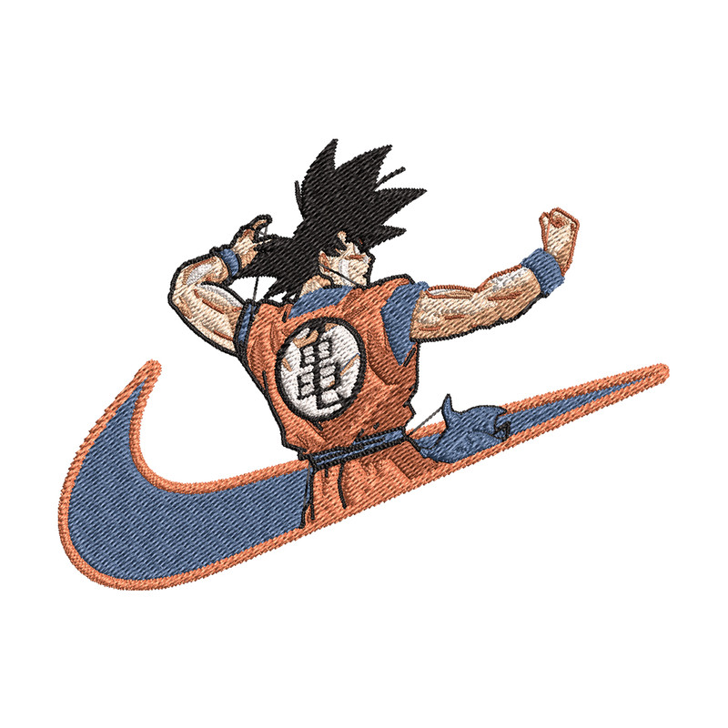 Goku Nike embroidery design, Dragon ball embroidery, Nike design, anime design, anime shirt, Digital download.jpg