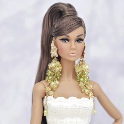 Fashion doll jewelry earrings Poppy Parker FR Nu face Barbie