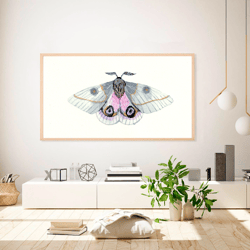Samsung frame tv art Moth Art TV wall art Abstract modern watercolor wall art Digital Art