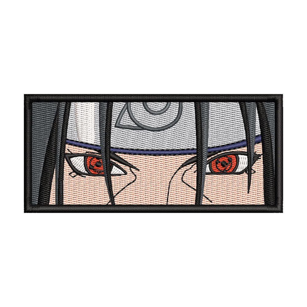 Itachi Rectangle embroidery design, Naruto embroidery, anime design, embroidery file, anime shirt, Digital download.jpg
