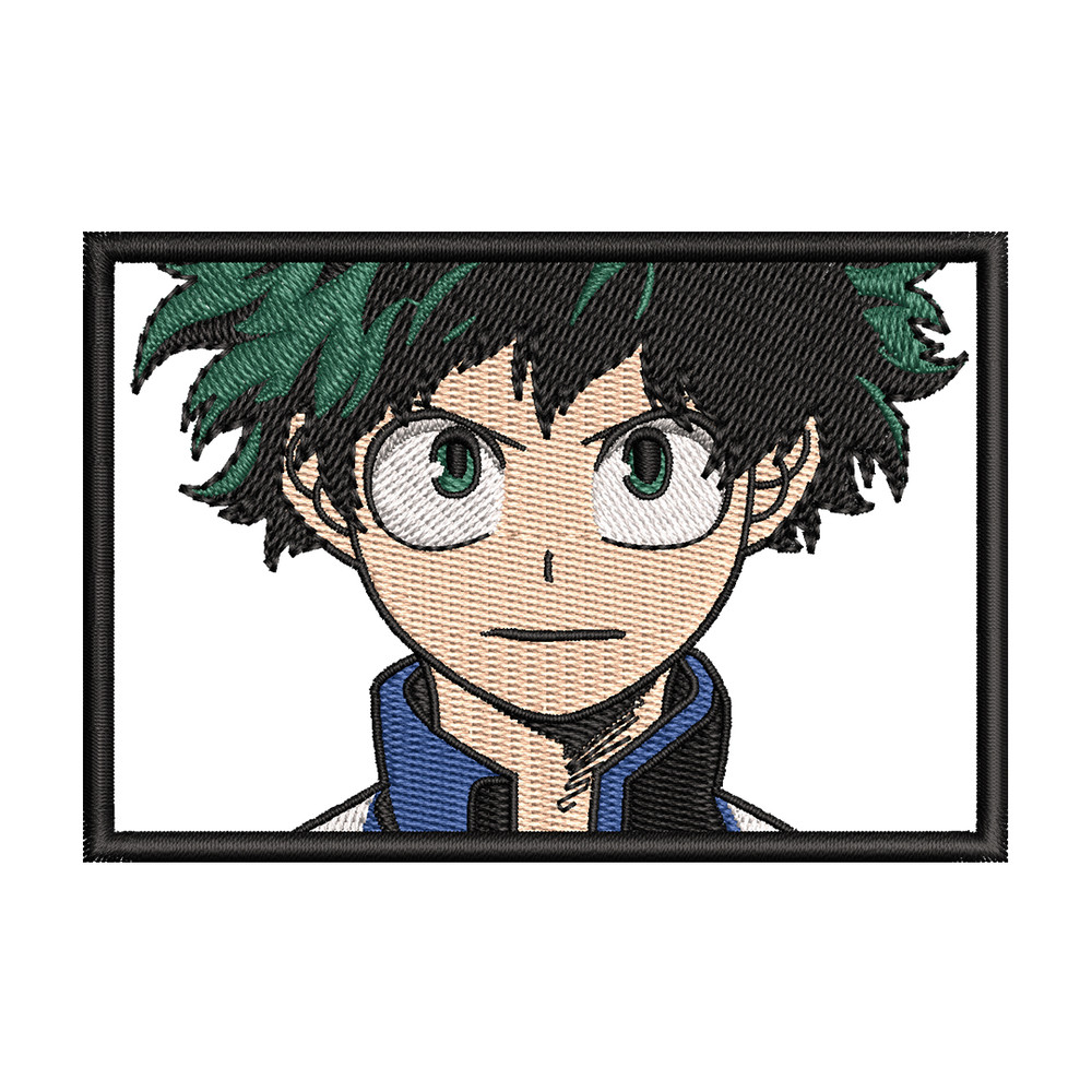 Izuku Midoriya embroidery design, My hero academia embroidery, anime design, embroidery file, Digital download.jpg