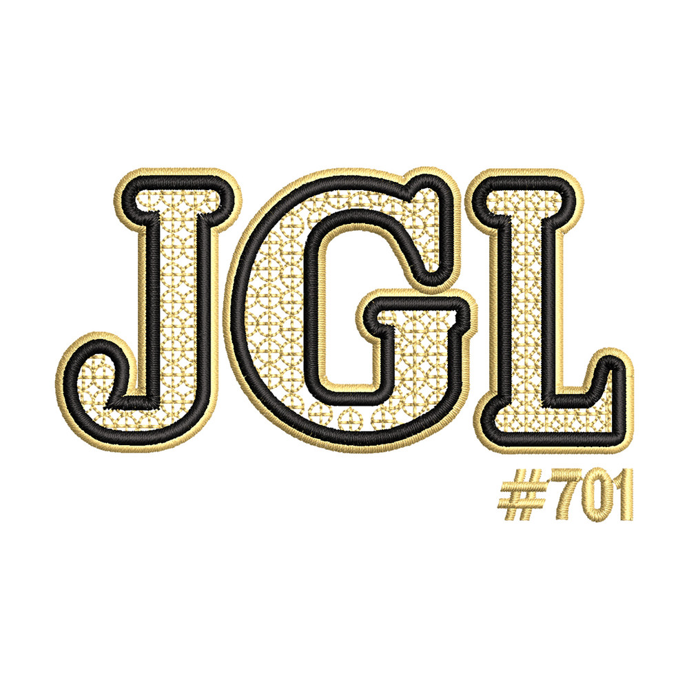 JGL logo embroidery design, JGL logo embroidery, logo design, logo shirt, Embroidery file, Instant download.jpg
