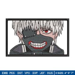 ken kaneki embroidery design, tokyo ghoul embroidery, anime design, embroidery file, anime shirt, digital download