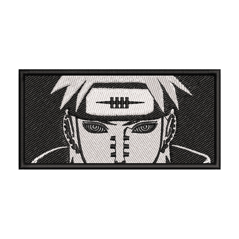 Naruto black white embroidery design, Naruto embroidery, embroidery file, anime design, anime shirt, Digital download.jpg