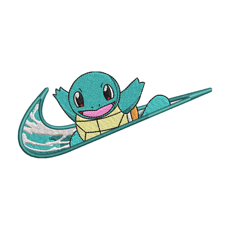 Nike Squirtle embroidery design, Pokemon embroidery, Nike design, anime design, anime shirt, Digital download.jpg