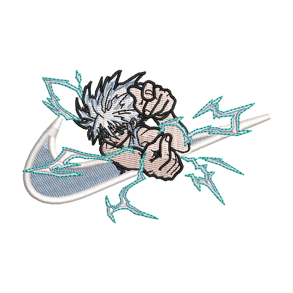 Nike Zoldyck Killua embroidery design, Hunter x hunter embroidery, nike design, embroidery file, Digital download.jpg