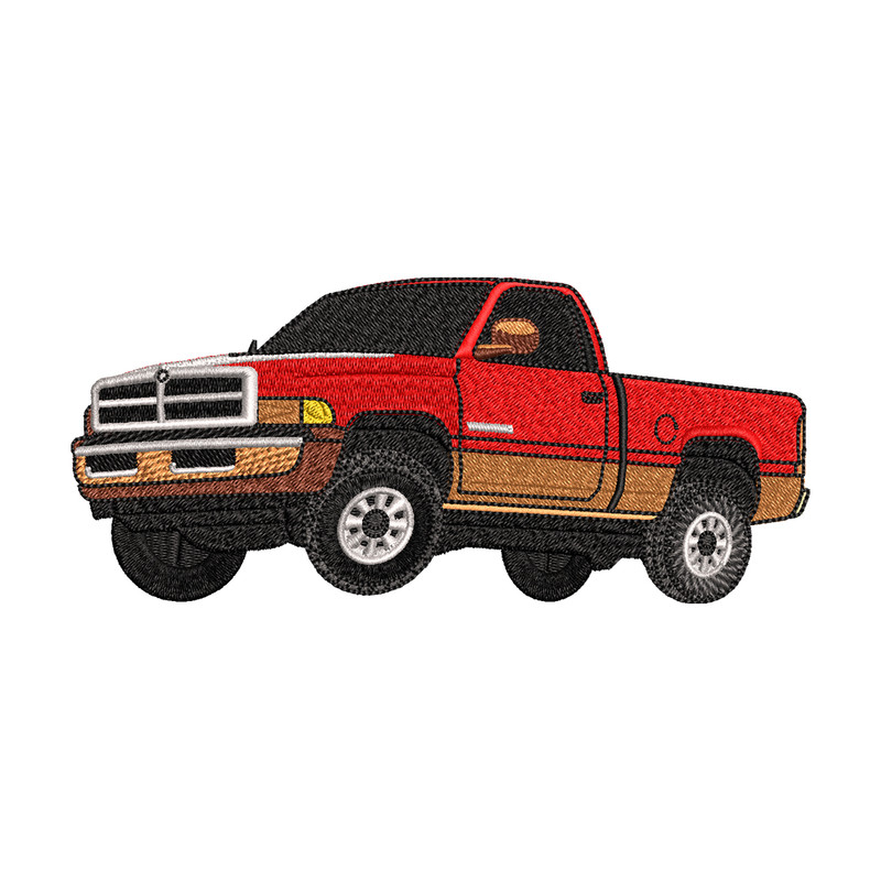 Pickup truck red embroidery design, Pickup truck embroidery, logo design, logo shirt, Embroidery shirt, Instant download.jpg