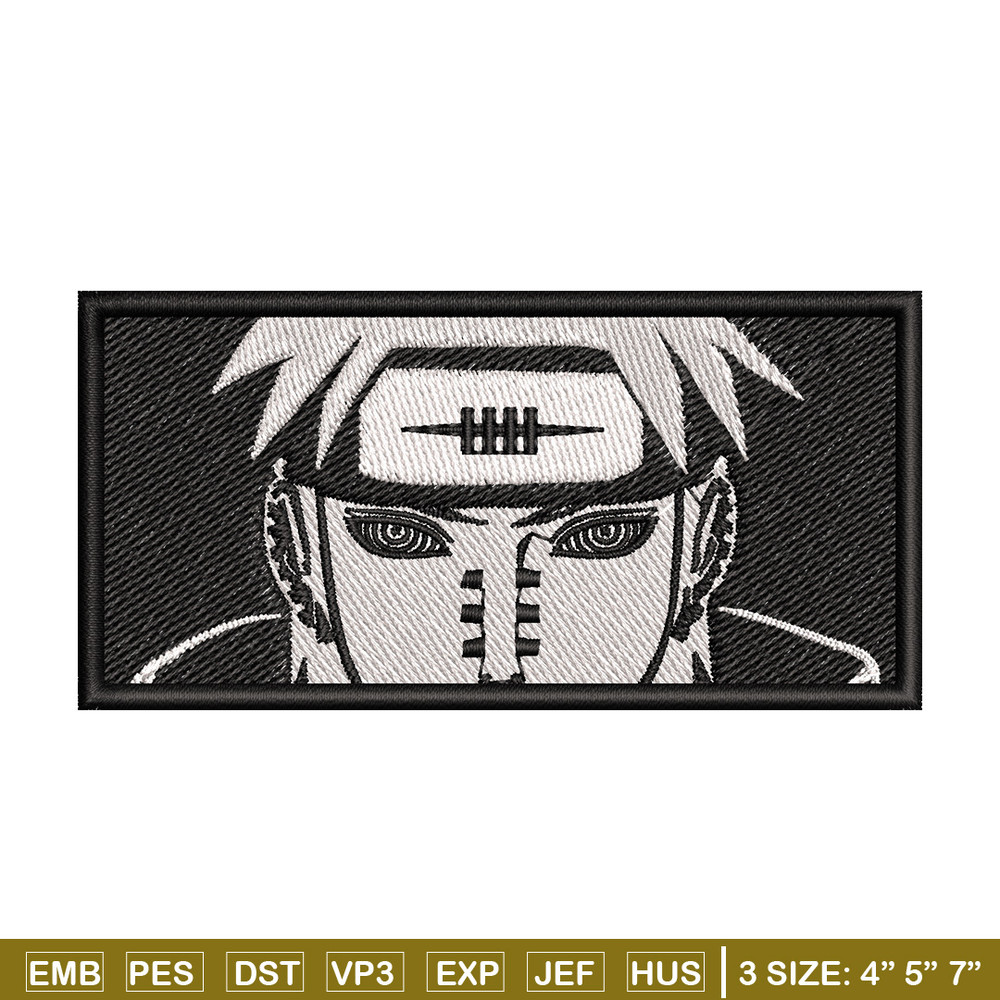 Black white pain embroidery design, Naruto embroidery, Anime design, Embroidery shirt, Embroidery file,Digital download.jpg