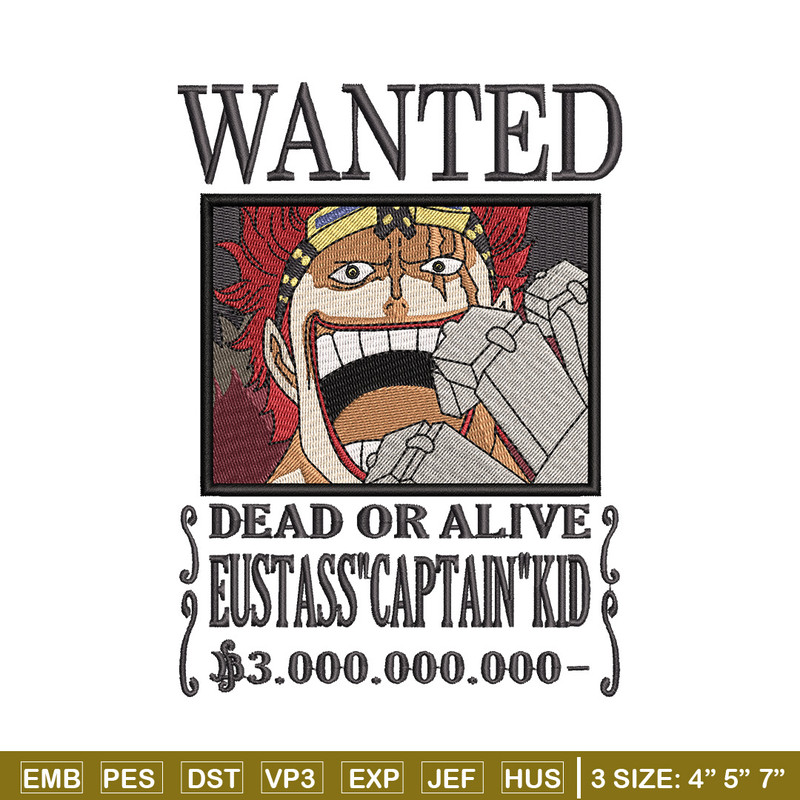 Bounty kid embroidery design, One piece embroidery, Anime design, Embroidery shirt, Embroidery file,Digital download.jpg