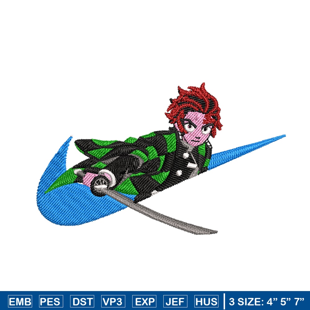 Tanjiro sword Nike embroidery design, Kimetsu no Yaiba embroidery, Nike design, anime design, Digital download.jpg